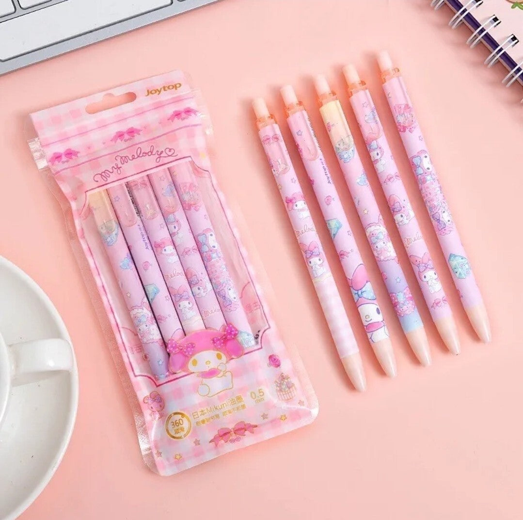 Color Aurora Series Colorful Press-On Gel Pen Set (5 pcs) PDQ