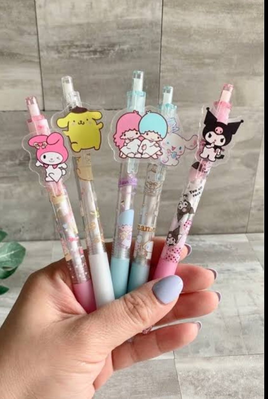 Color Aurora Series Colorful Press-On Gel Pen Set (5 pcs) PDQ