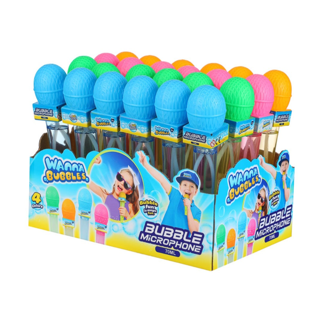 Microphone Bubble Wand (Assorted 4 Colors)