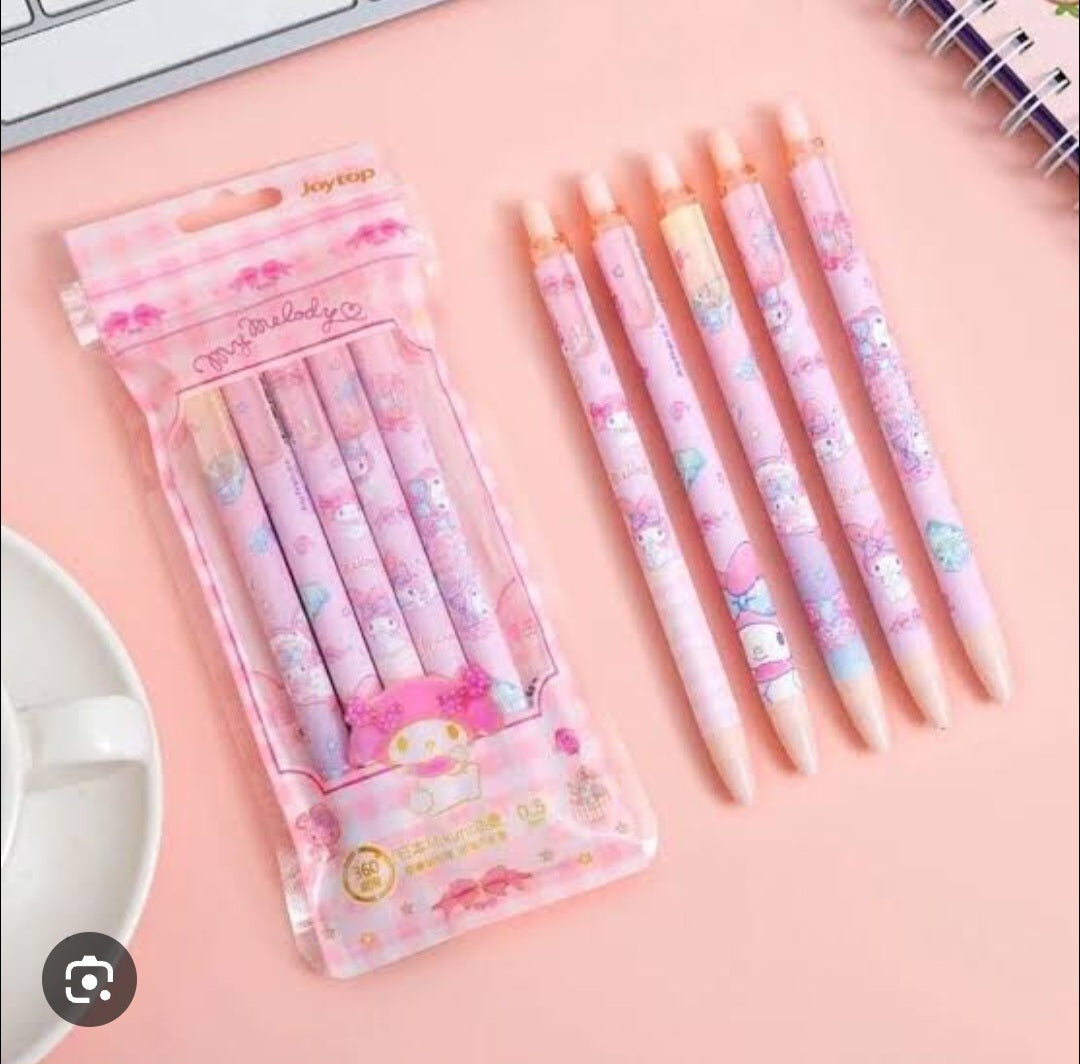Color Aurora Series Colorful Press-On Gel Pen Set (5 pcs) PDQ