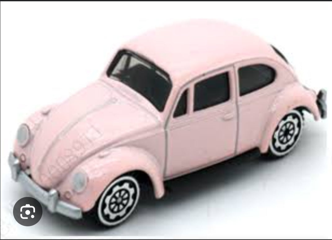 3in. Alloy Car Model (Genuine License - Volkswagen Beetle - Pink)