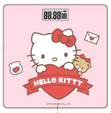 Sanrio characters 28cm Digital Body Weight Scale with Tempered Glass(Hello Kitty) Model: SCTZC-220419