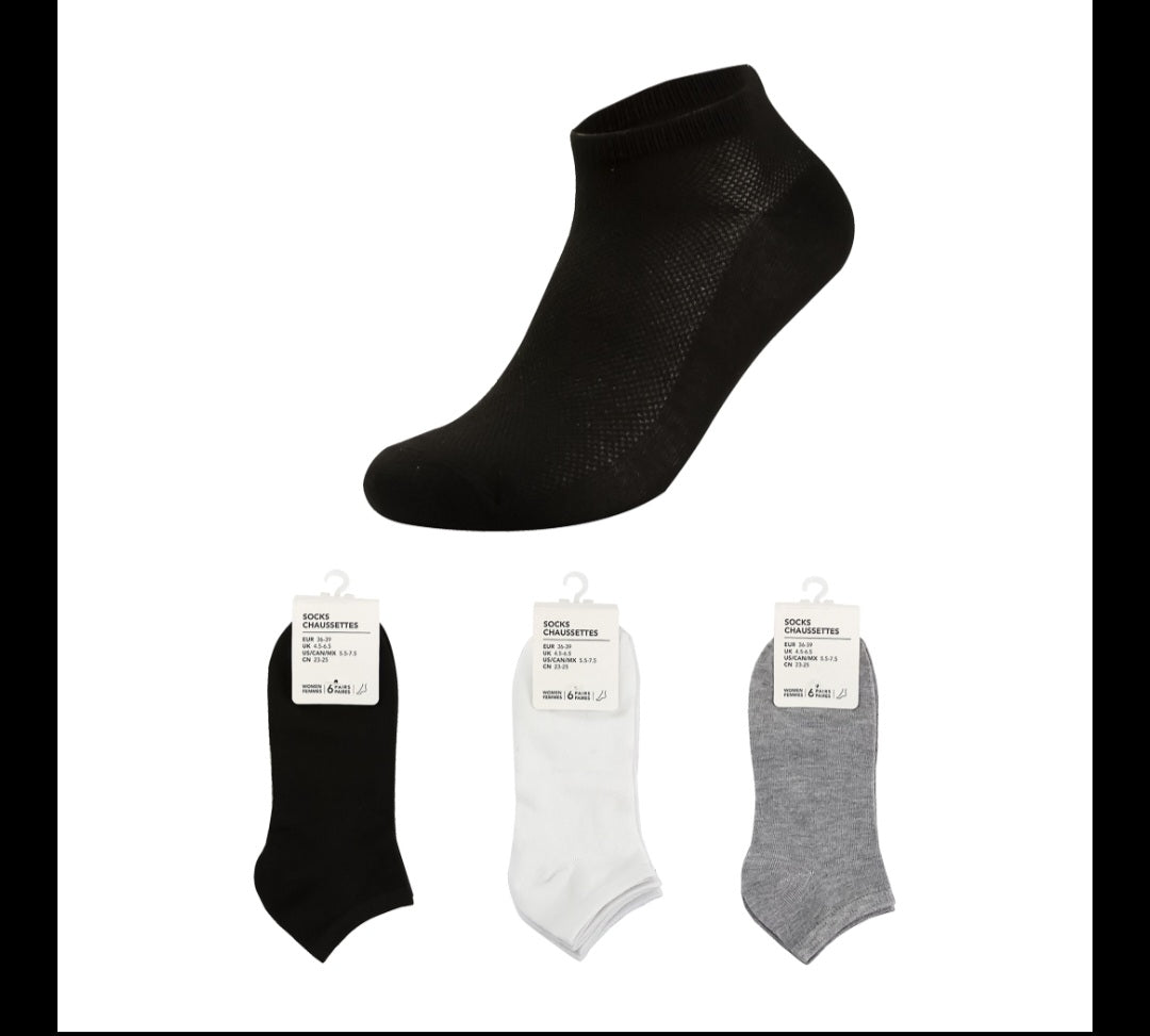 Women's Classic Low-Cut Socks (6 Pairs)