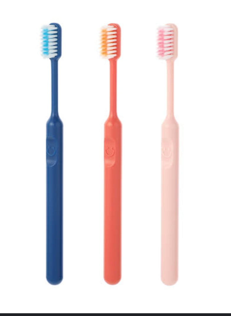 Smiley Face Series Soft Bristle Gum Care Toothbrush (3 Pack)