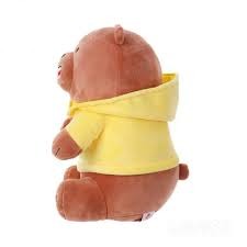 We Bare Bears Plush Toy With Hoodie(Grizzly)