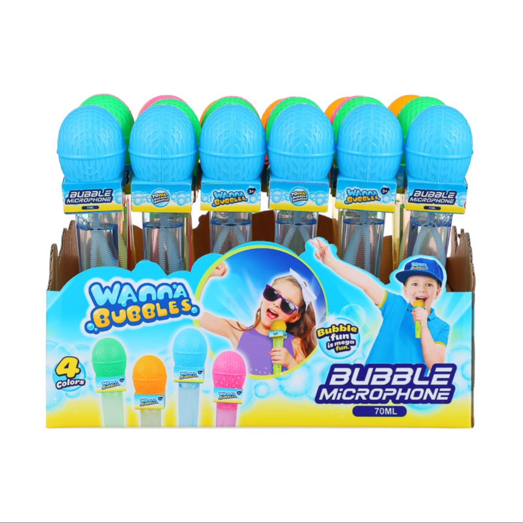 Microphone Bubble Wand (Assorted 4 Colors)