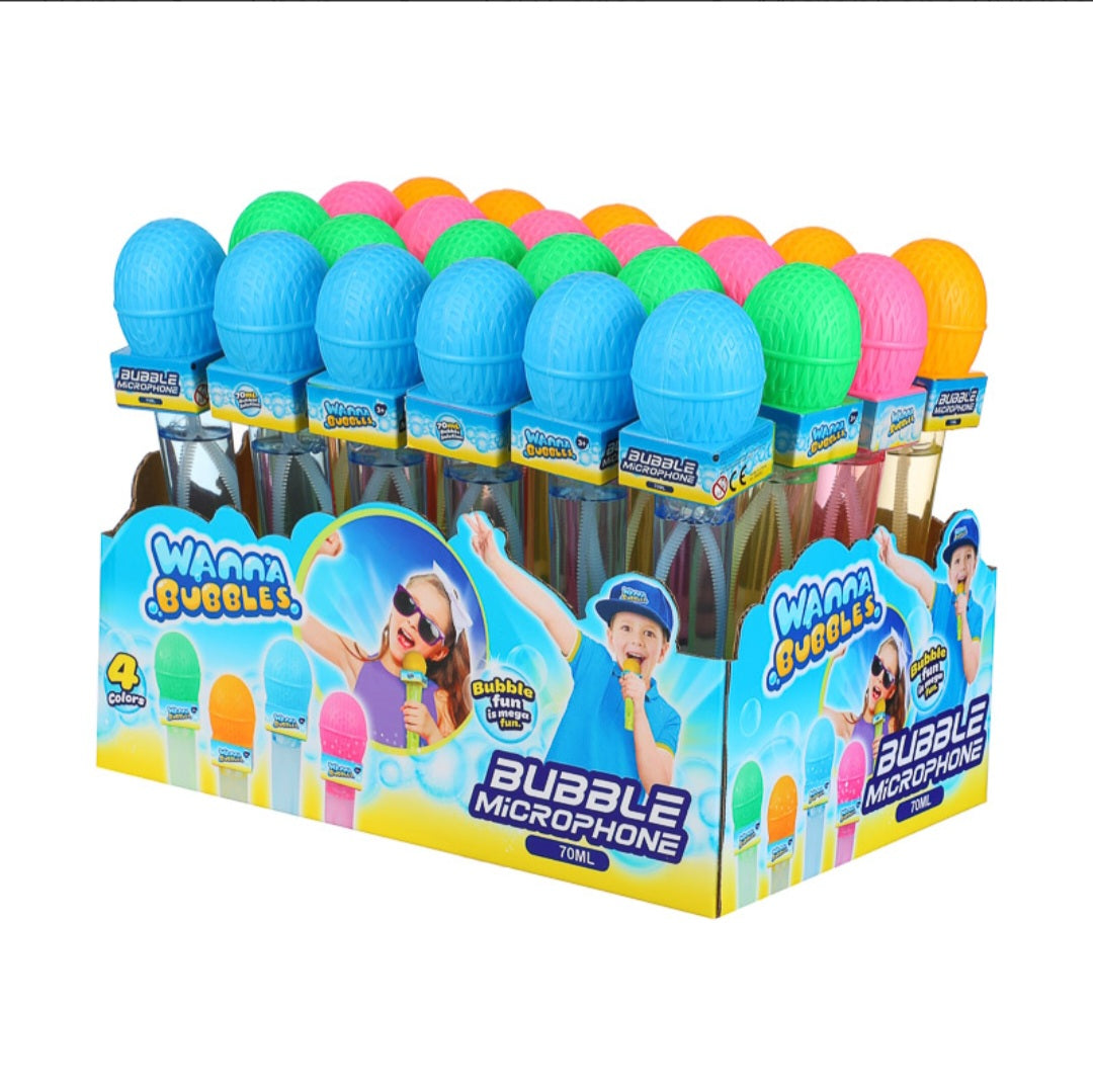Microphone Bubble Wand (Assorted 4 Colors)