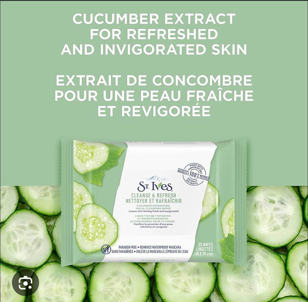 Refreshing Facial Cleansing Wipes(Cucumber)