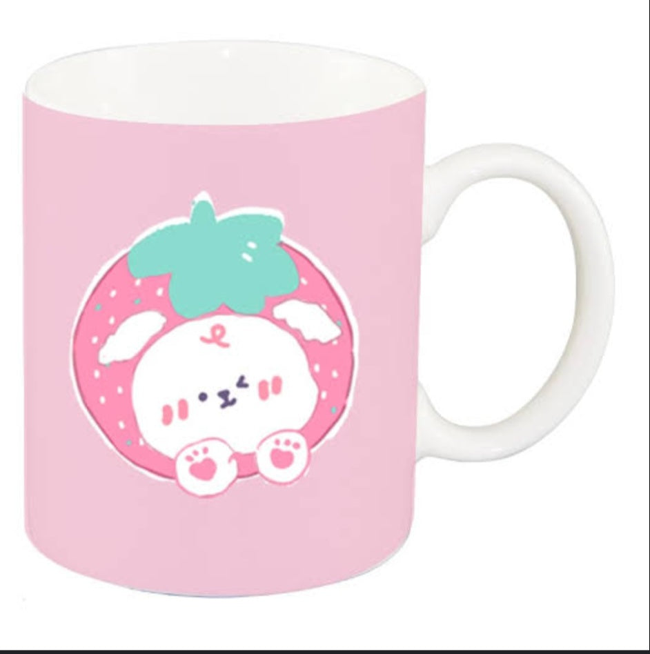 Animal Series Ceramic Cup (340mL, Model A)(Deep Pink)