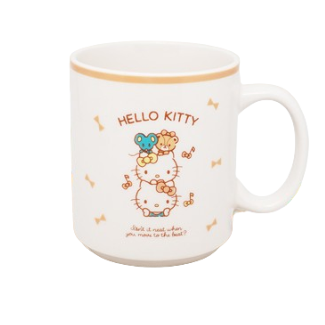 Sanrio characters Party Series Ceramic Cup (390mL)(Hello Kitty)