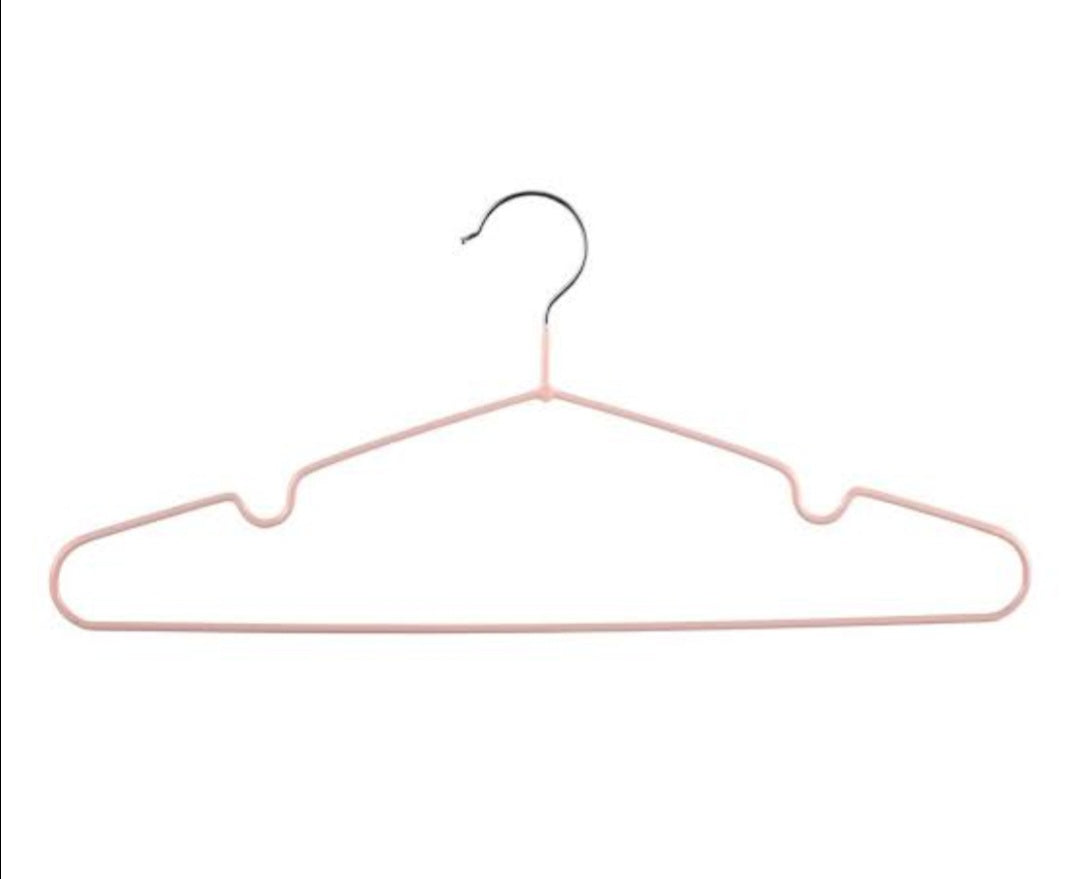 Simple Anti-slip Cloth Hanger 10 Counts (pink)