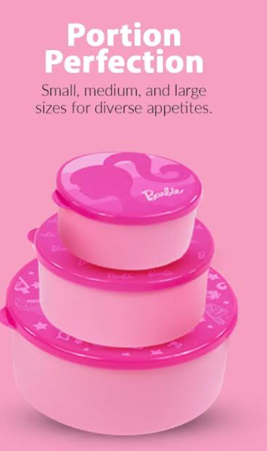 Barbie Collection Food Storage Containers (3 pcs)