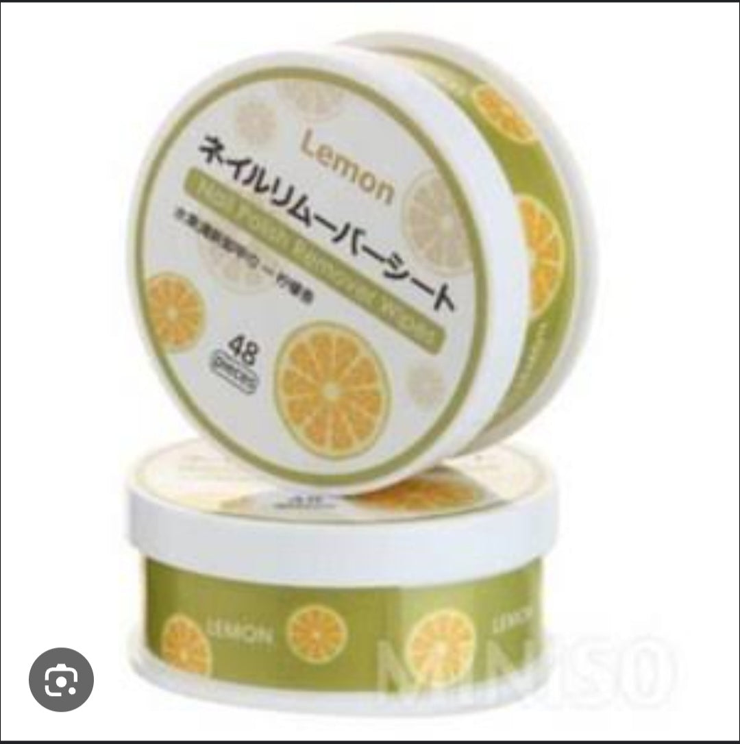 Nail Polish Cleansing Wipes(Lemon Fragrance)