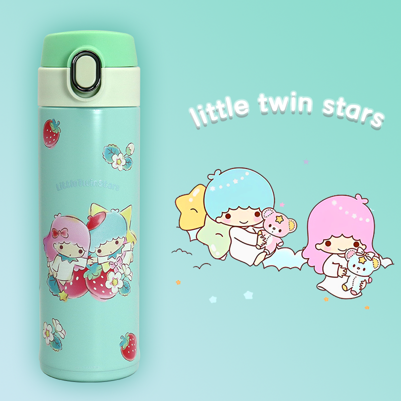 Sanrio characters Strawberry collection Insulated Bottle with Auto Flip Lid (420mL)(Cinnamoroll)