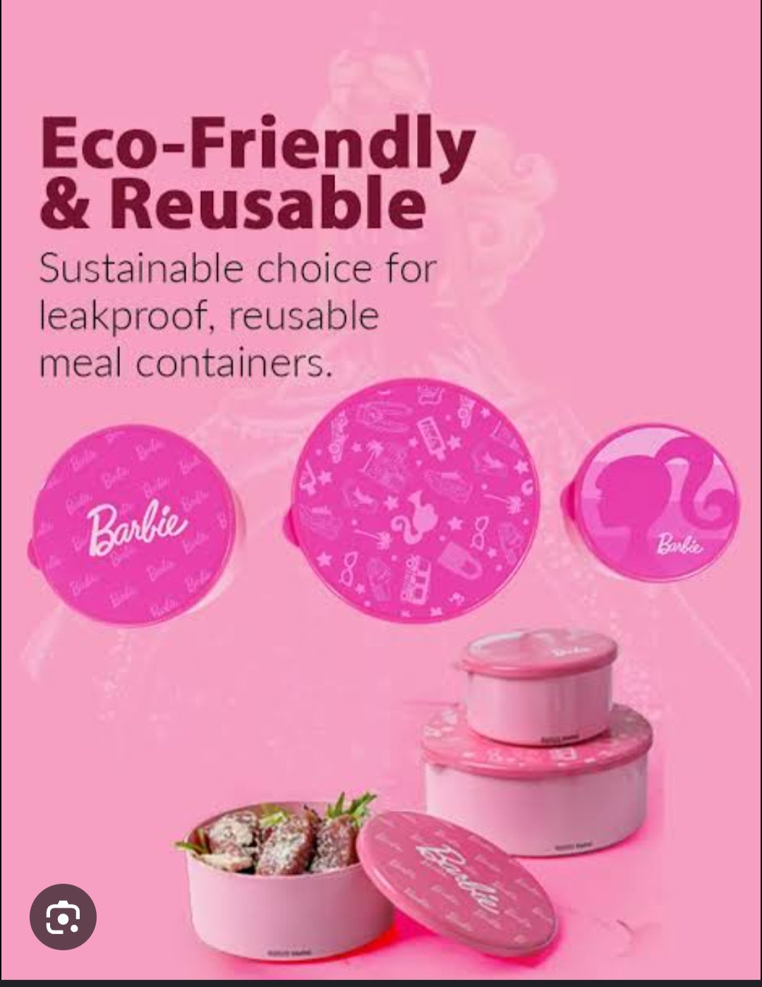 Barbie Collection Food Storage Containers (3 pcs)