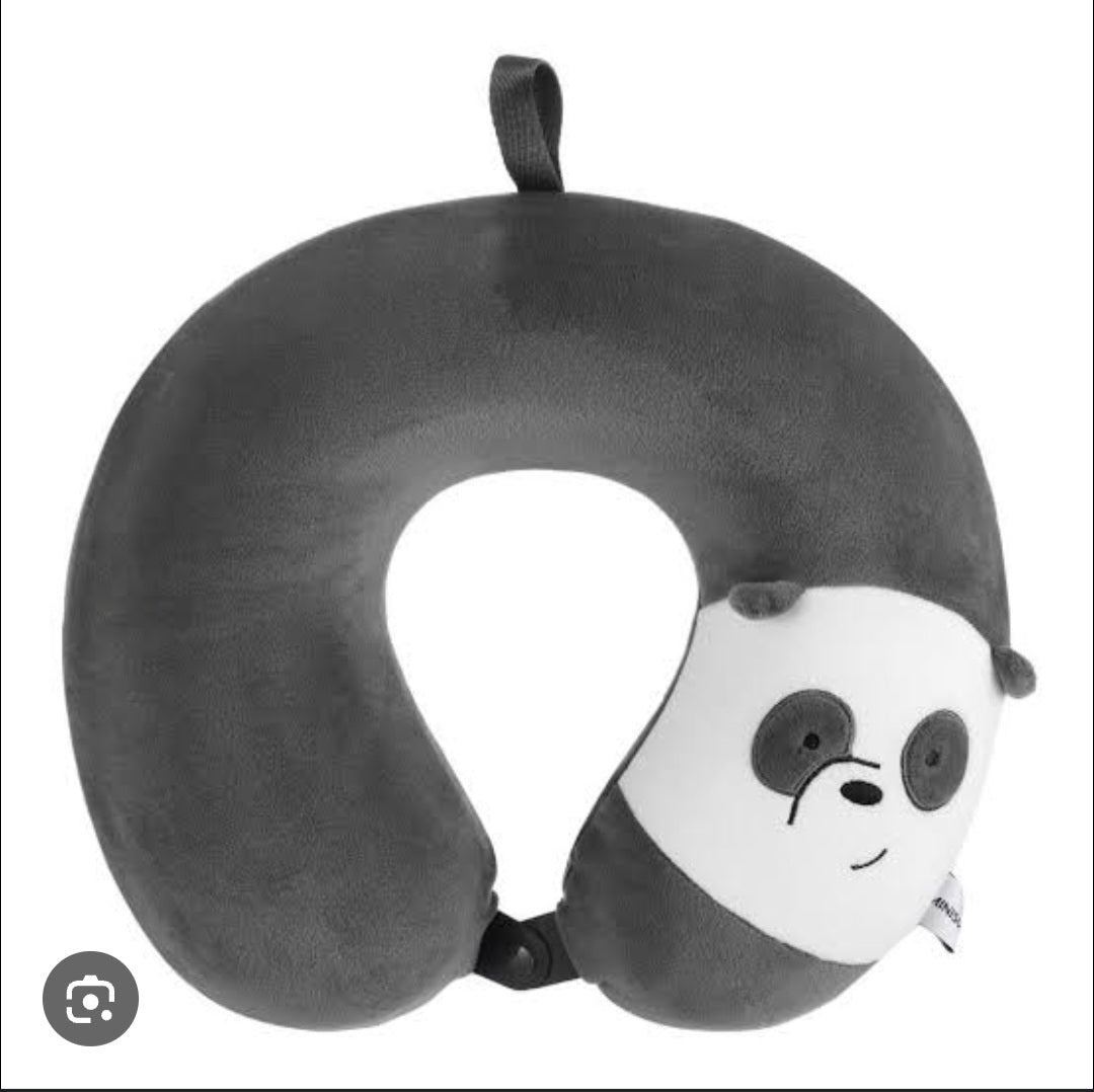 We Bare Bears- Memory Foam U-shaped Pillow (Light Grey)