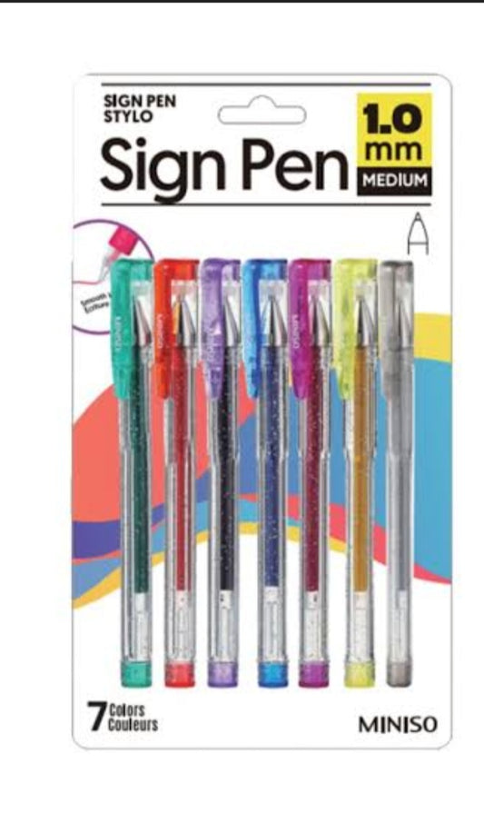 Colored Sign Pens 7 pcs(Glitter)