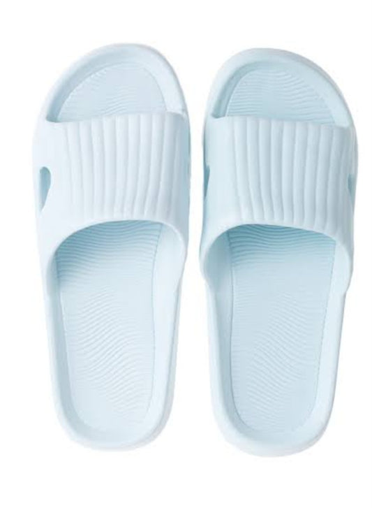 Classic Stripe Women's Bathroom Slippers(Blue,37-38)