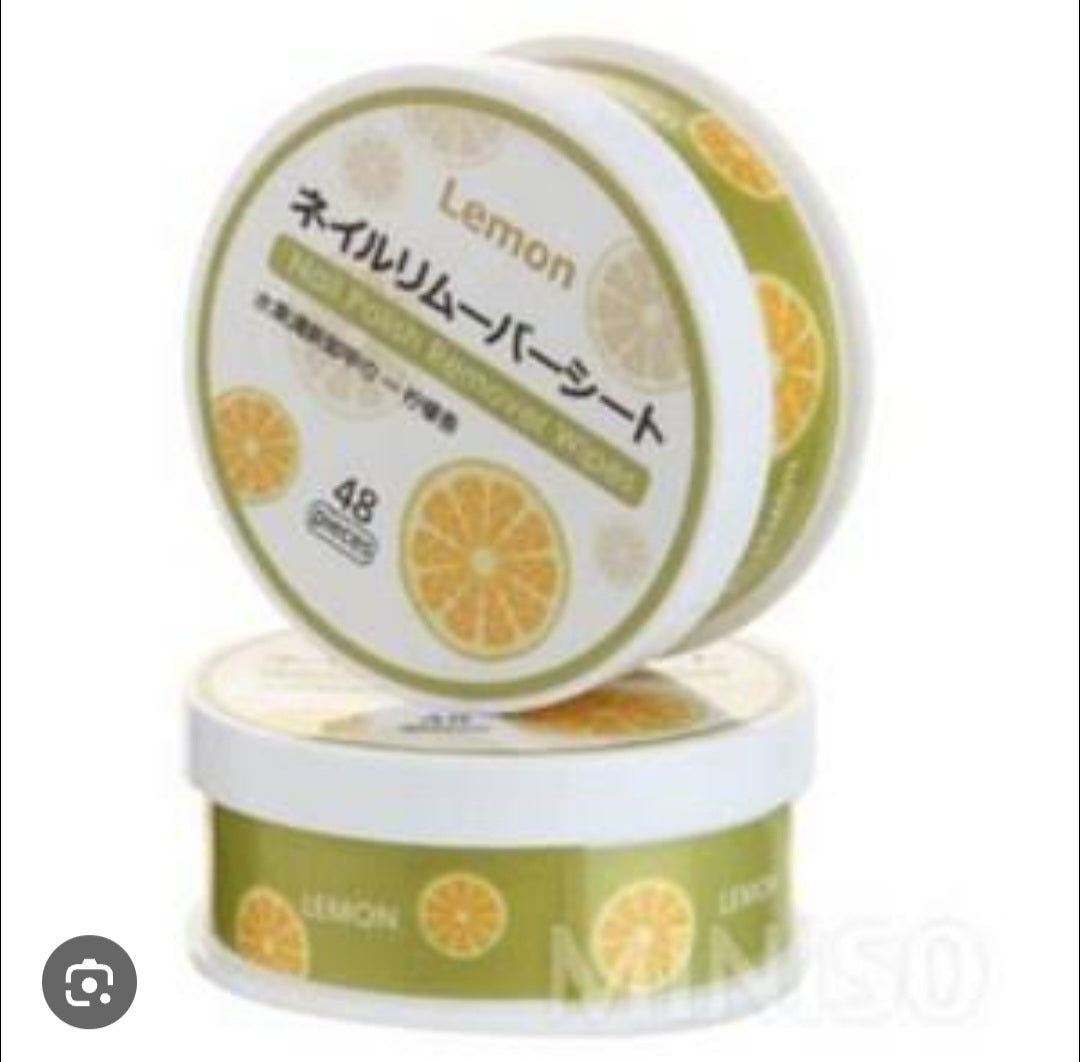 Nail Polish Cleansing Wipes(Lemon Fragrance)