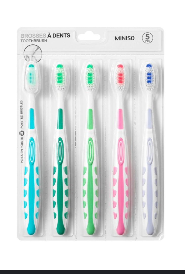 Colored Coolness Toothbrush 5 Pack