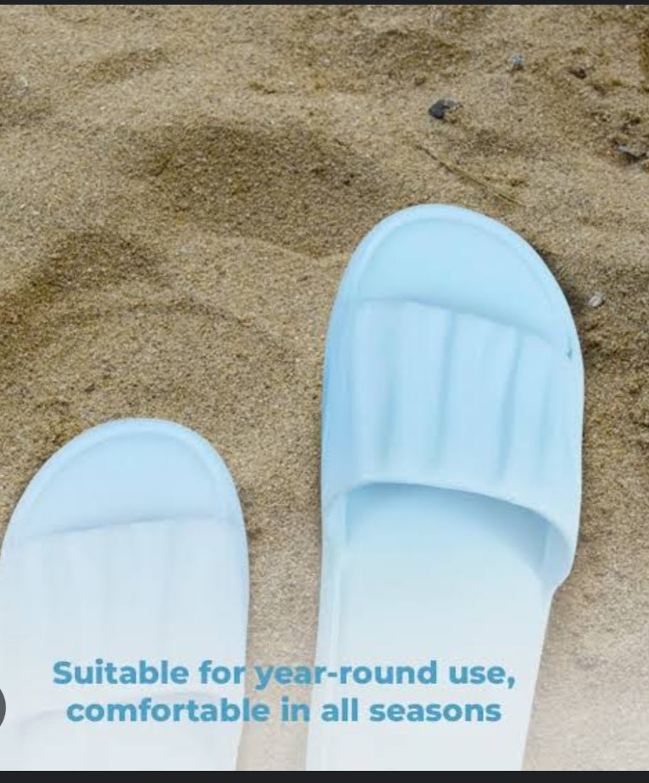 Ripple Series Women’s Bathroom Slippers(Green,37-38)