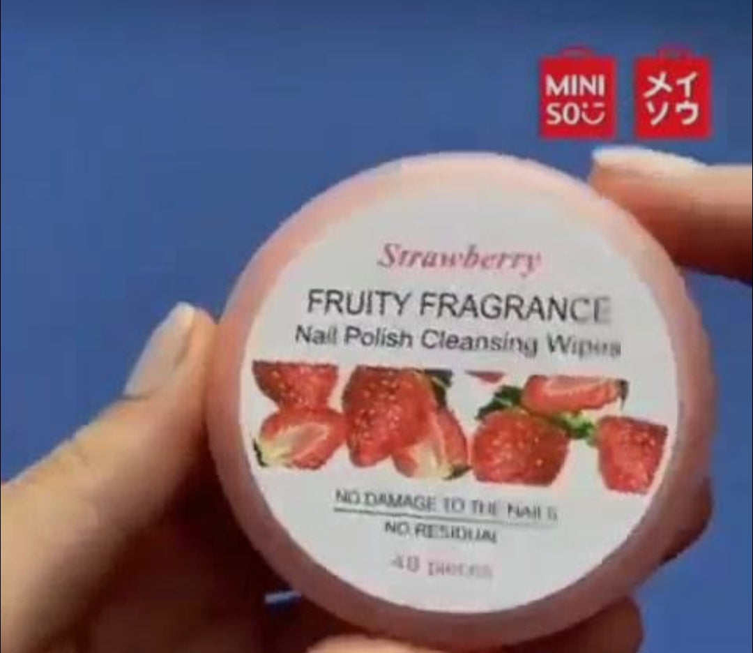 Nail Polish Cleansing Wipes(Strawberry Fragrance)