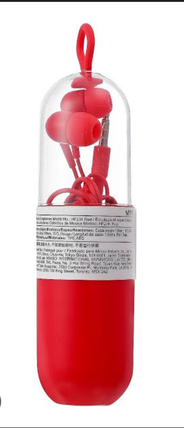 Colorful Music Earphones Model No.:HF236 Yellow