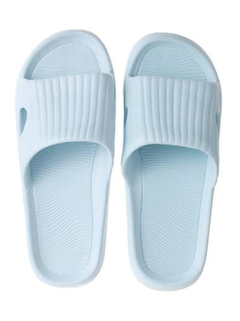 Classic Stripe Women's Bathroom Slippers(White,37-38)