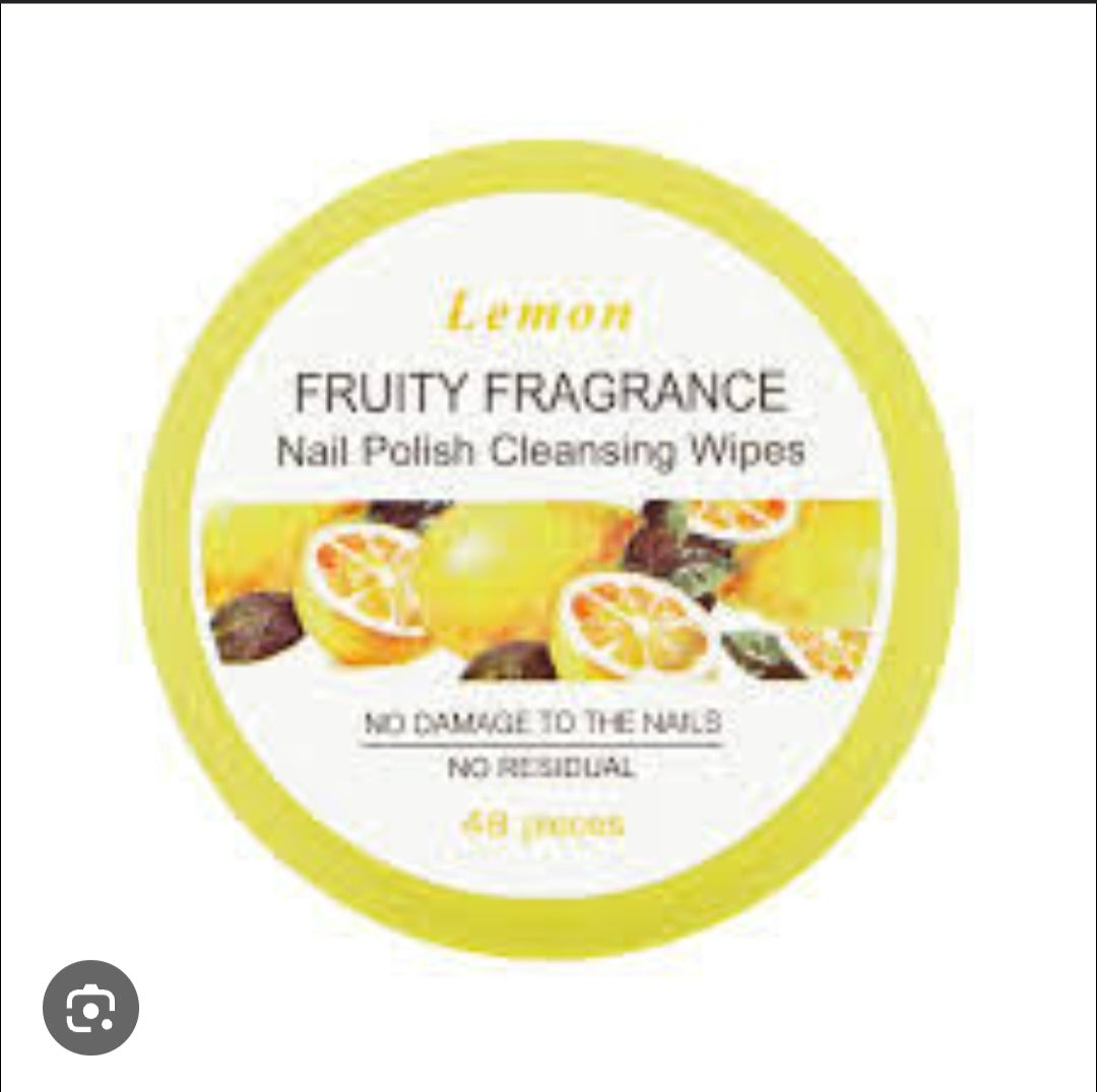 Nail Polish Cleansing Wipes(Lemon Fragrance)