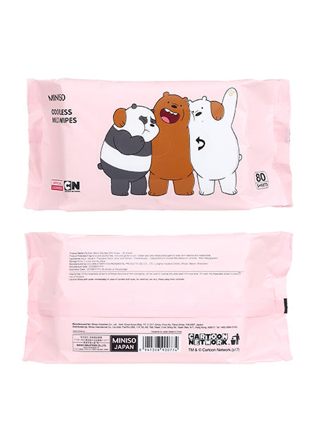 We Bare Bears Odorless Mild Wipes (80 Sheets)