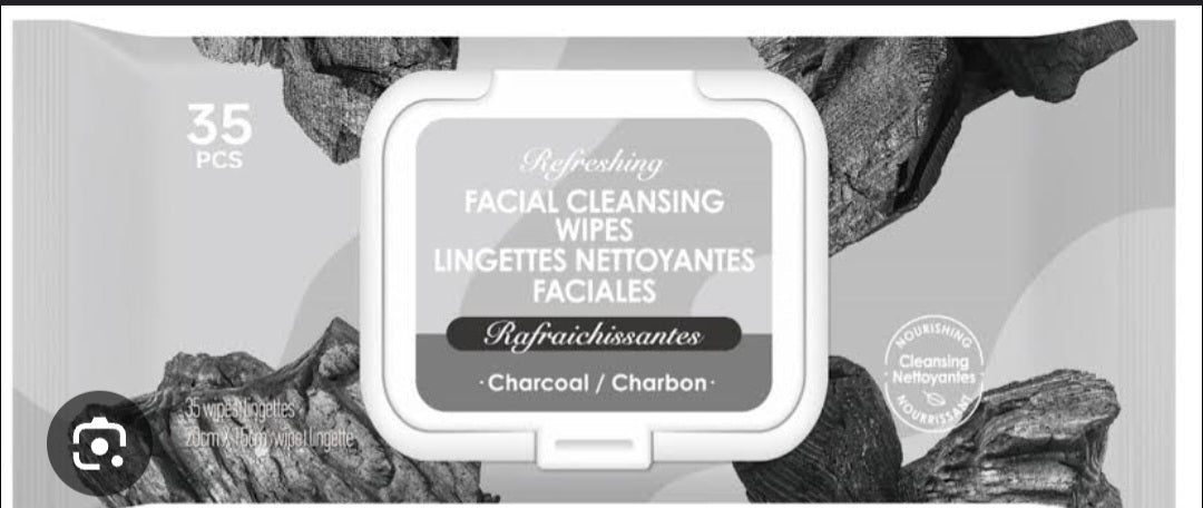 Refreshing Facial Cleansing Wipes(Charcoal)
