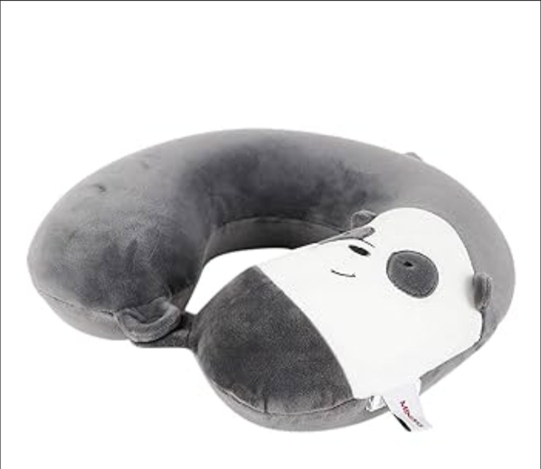 We Bare Bears- Memory Foam U-shaped Pillow (Light Grey)