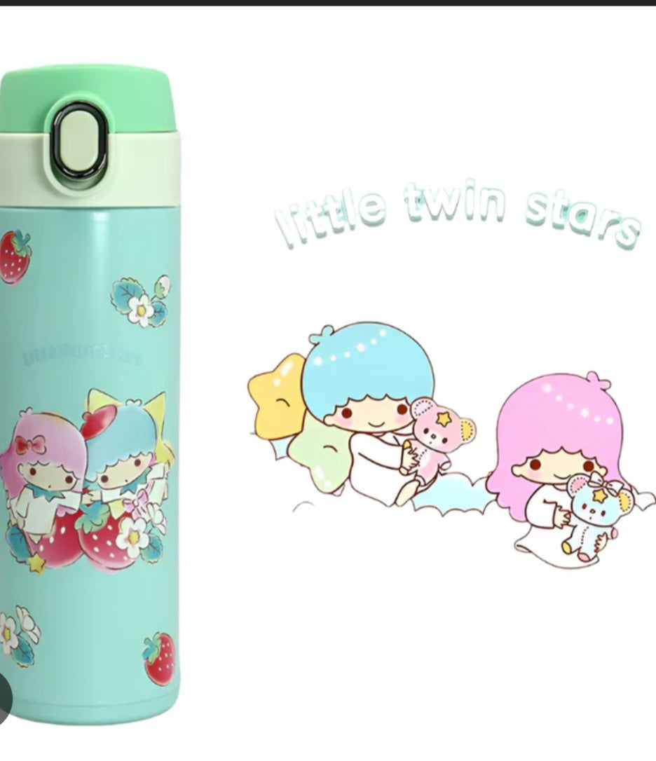 Sanrio characters Strawberry collection Insulated Bottle with Auto Flip Lid (420mL)(Cinnamoroll)