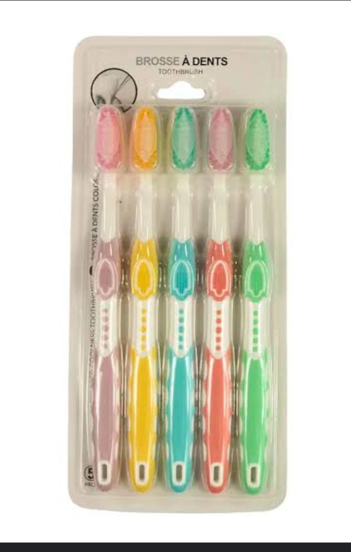 Colored Coolness Toothbrush 5 Pack