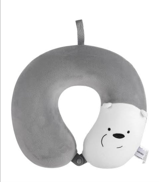 We Bare Bears- Memory Foam U-shaped Pillow (Light Grey)