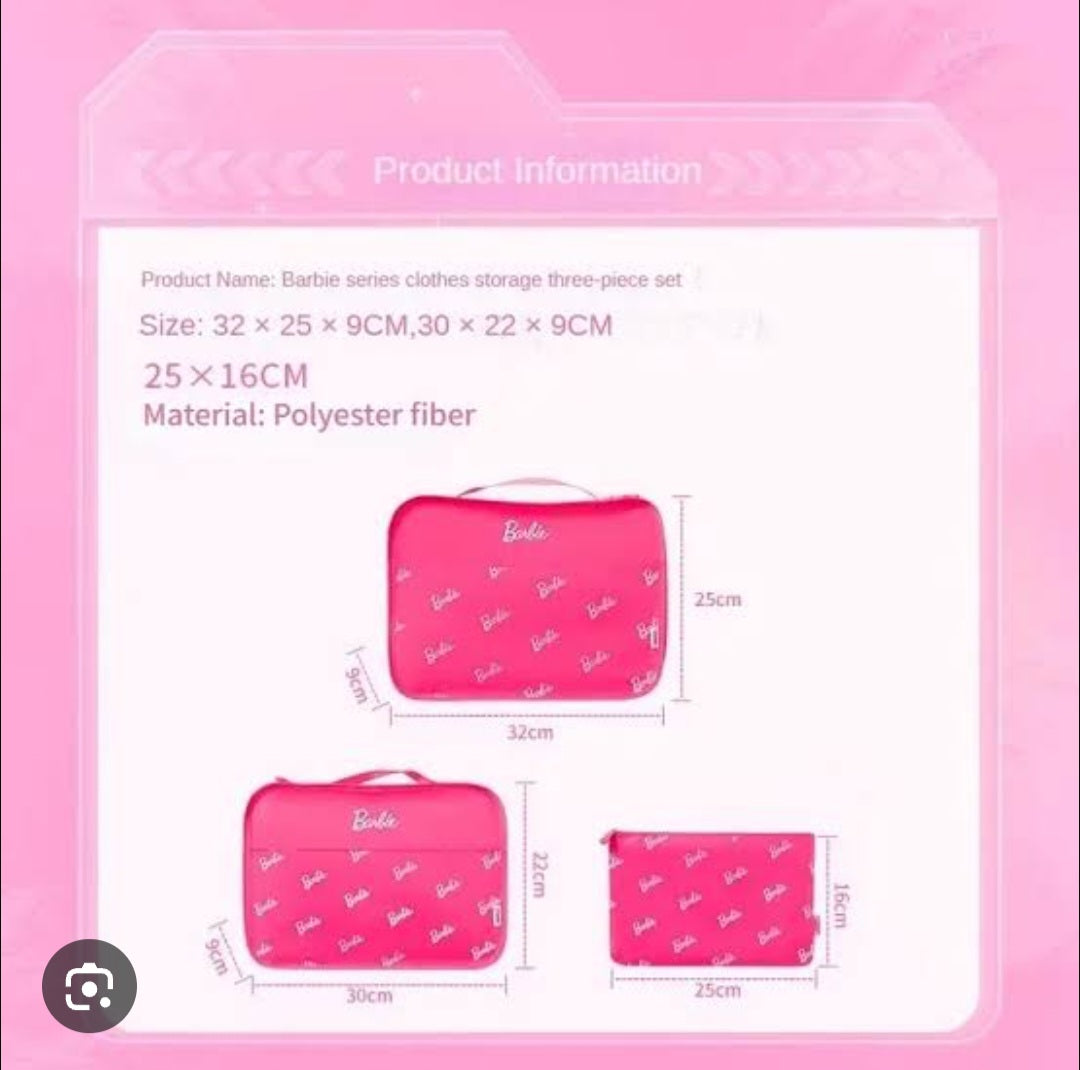 Barbie Collection Clothes Storage Bags (3 pcs)