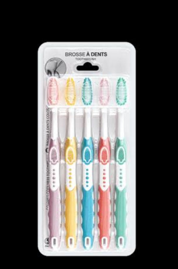 Colored Coolness Toothbrush 5 Pack