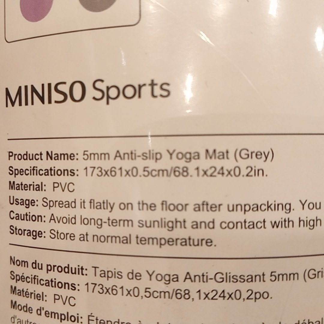 5mm Anti-slip Yoga Mat (Grey)
