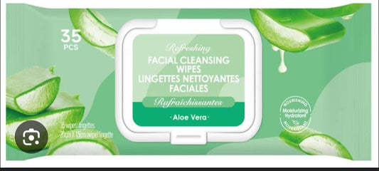 Refreshing Facial Cleansing Wipes(Aloe Vera)
