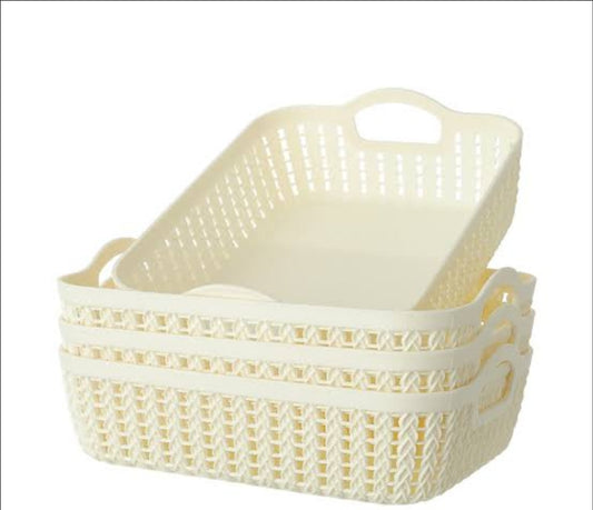 Storage Basket, M (4 pcs)(	 White)