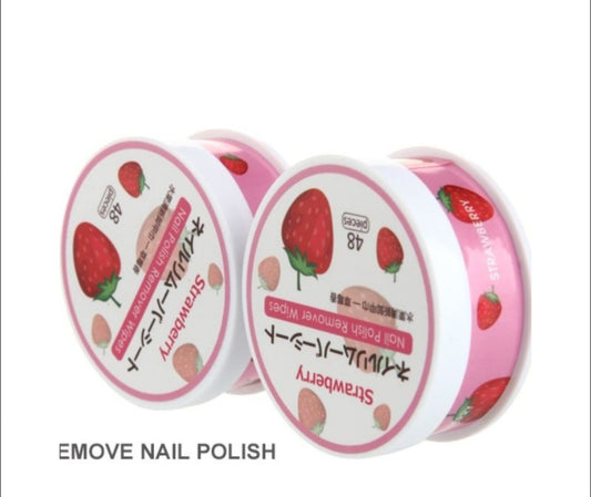 Nail Polish Cleansing Wipes(Strawberry Fragrance)